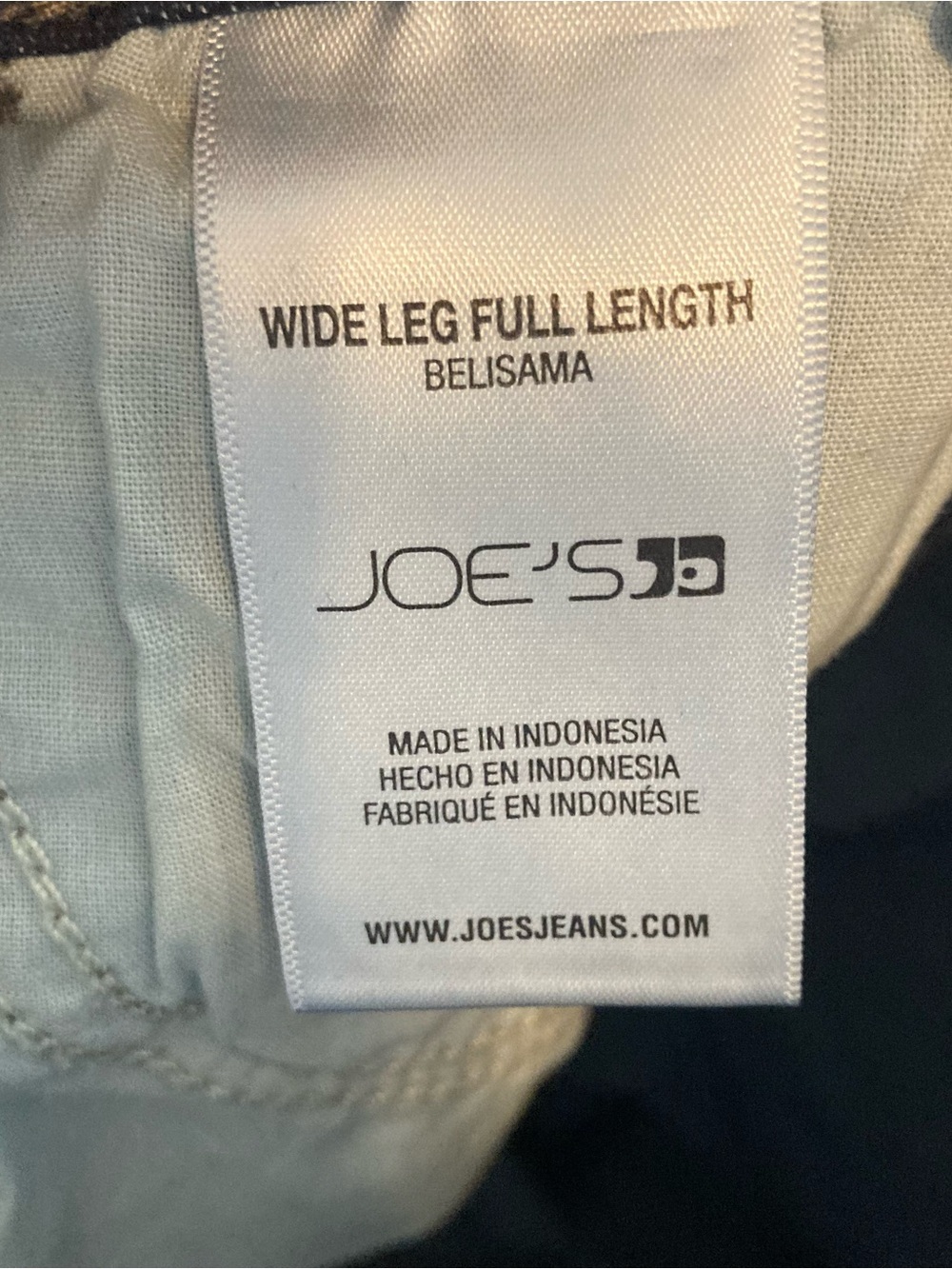 Joe's Jeans Women's Dark Blue Wide Leg Full Length Dark Indigo Ink Jeans - Picture 7 of 8